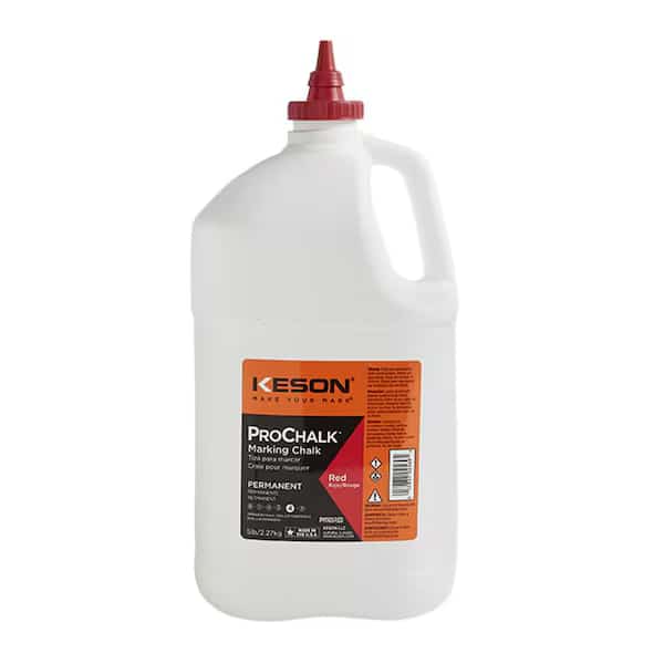 Marking Chalk, Waterproof, Red, 5 lb.