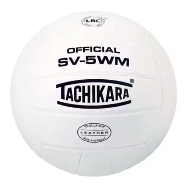 Tachikara SV5WM Full Grain Leather VolleyBall - White