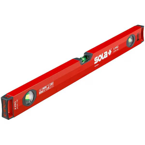 Box Level, Aluminum, 24 In, Red