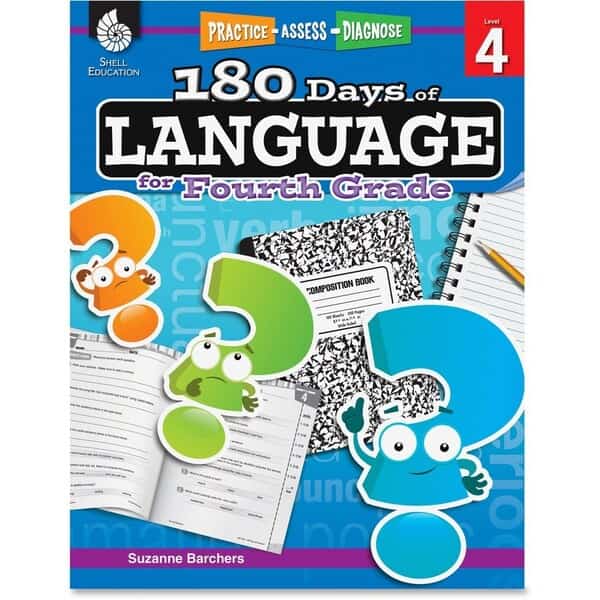 Shell Education 180 Days of Language Book, Grade 4