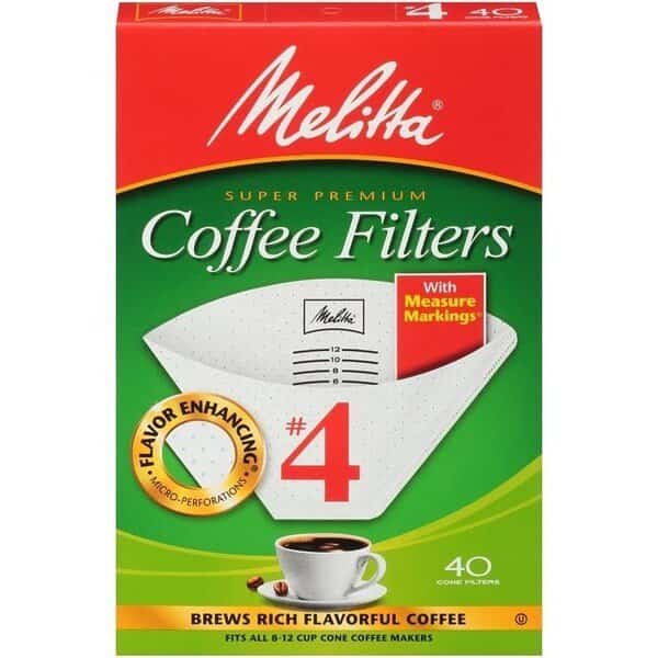 3663622 Coffee Filter, Cone, Paper, White