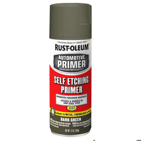 Self Etching Primer, Dark Green, 12 oz., Rust-Oleum, Mfr#: 249322