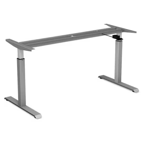 Pneumatic Height-Adjustable Table Base, Gray