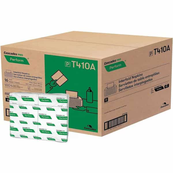 Perform Interfold Napkins, 1-Ply, 6 1/2 x 4 1/4, White, PK6016