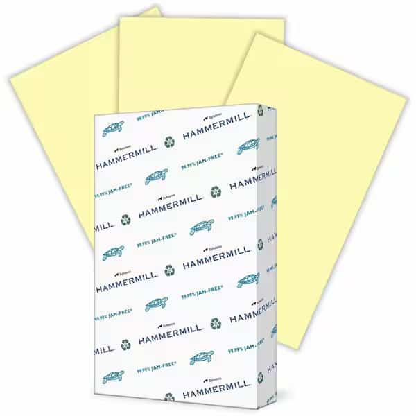 Paper for Copy 85x14 Laser, Inkjet Colored Paper  Canary  Recycled  30, Yellow, 500PK