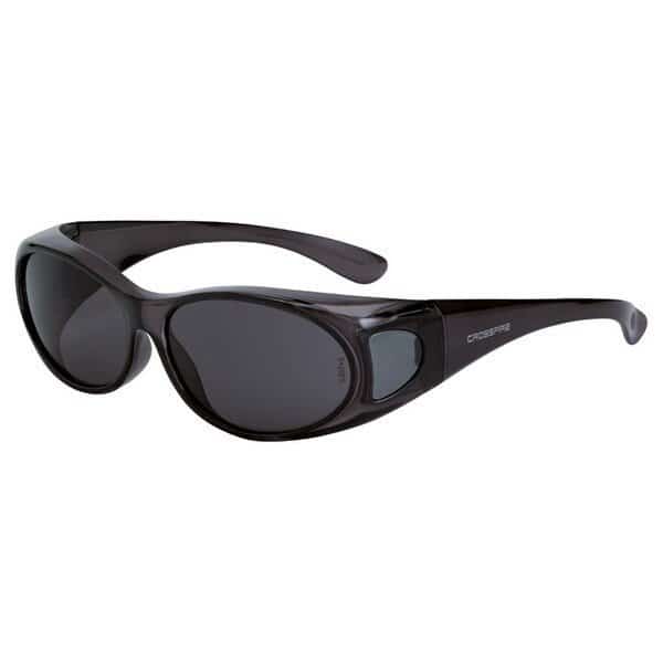 Safety Glasses, OTG Smoke Polycarbonate Lens, Scratch-Resistant, PR