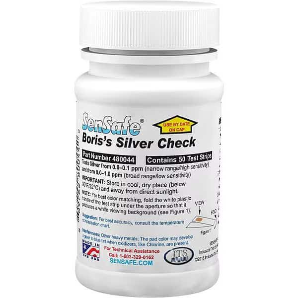 Test Strips, Silver, 50-1000ppb, INDUSTRIAL TEST SYSTEMS, Mfr# 480045