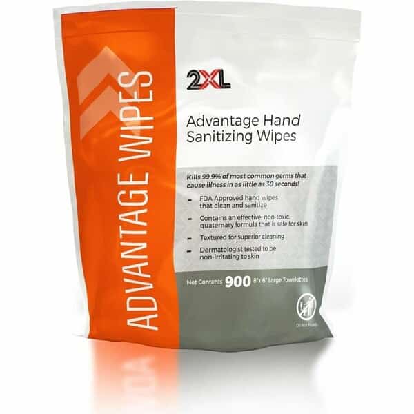 Sanitizing Wipes, Non-alcohol, 6"x8", White, PK 900