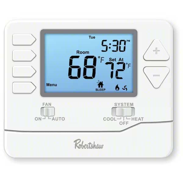 Digital Wall Thermostat, White, 1" D