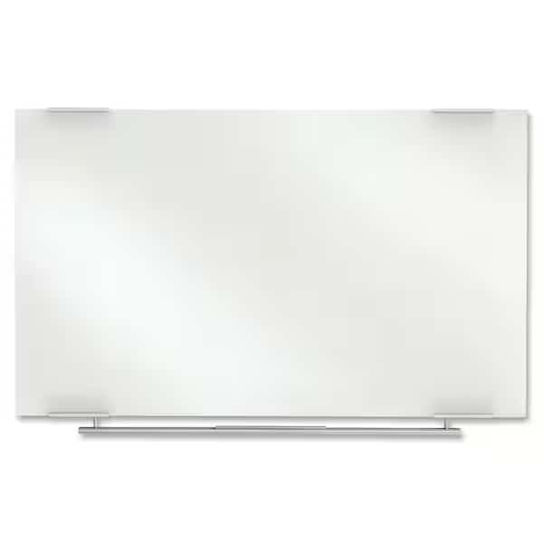 Dry Erase Board, Glass, 36 in, 48 in, No Frame Frame, Ultra White, Gloss