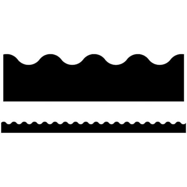 Black Scalloped Borders, 39 Feet/Pack, PK6