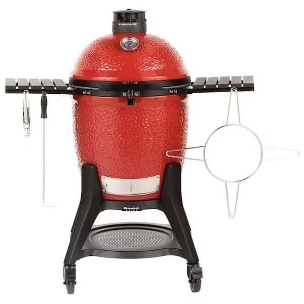 Classic III Charcoal Grill, Red, Side Shelf Included Yes, Ceramic Body