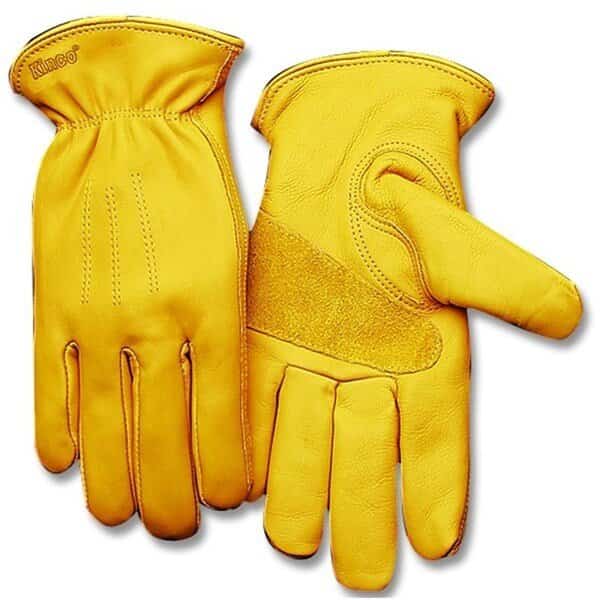 PremiumGrade Driver Gloves, Men's, XL, 11 in L, Keystone Thumb, EasyOn Cuff, Cowhide Leather, Gold