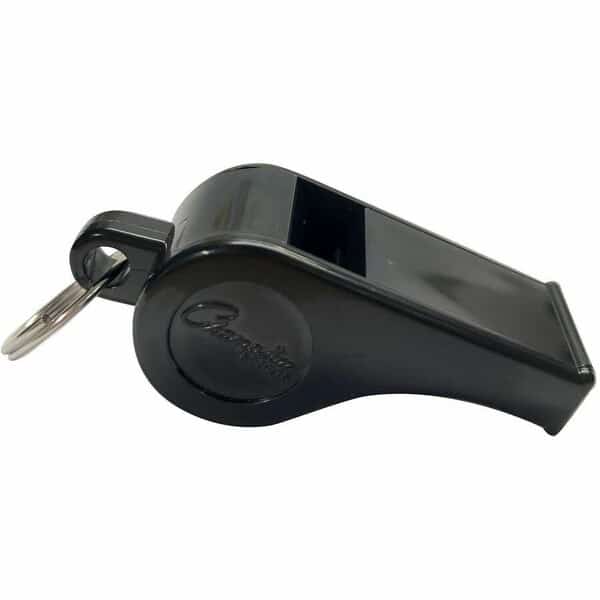 Whistle, Plastic, Medium Weight, Black, PK12