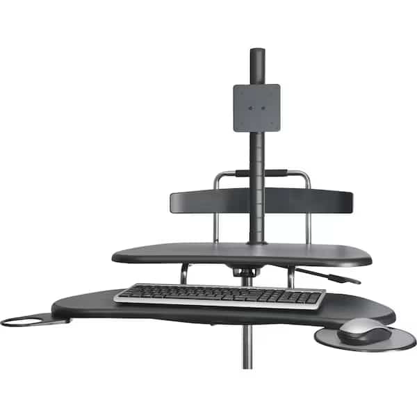 Mobile Height Adjustable Computer Workstations, LCD Monitor Mount Pole