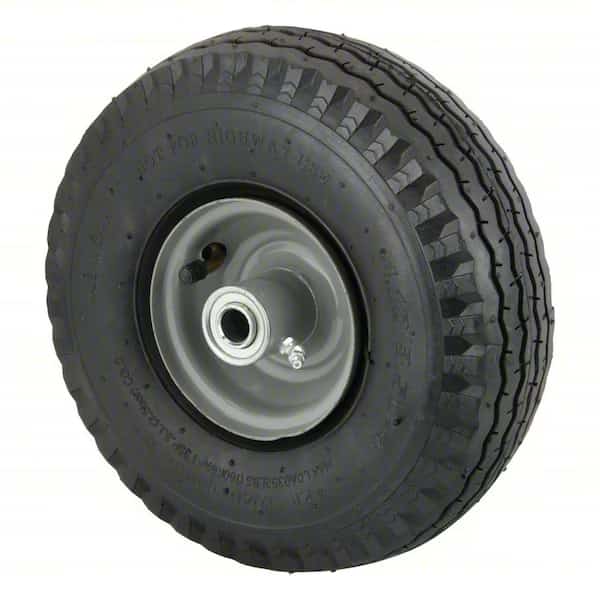 Wheel Pneumatic, 10 x 3-1/2 in, Center Hub