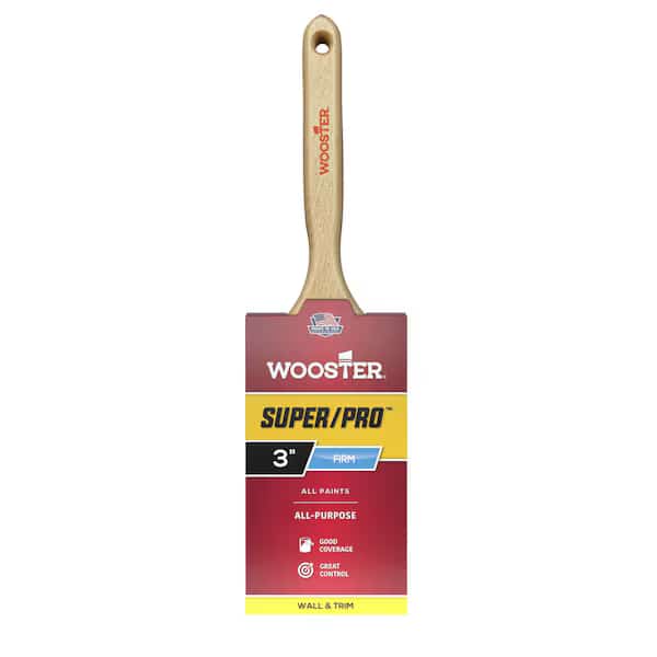 3" Flat Sash Nylon/Polyester Bristle, Paint Brush, Wood Handle