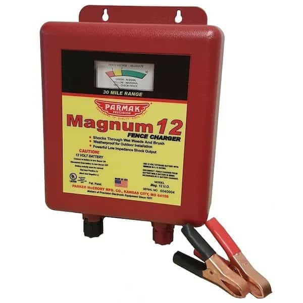 Parmak MAG12UO Electric Fence Charger, 12 V Battery