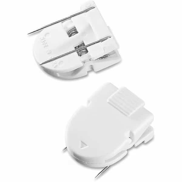 Advantus Panel Wall Clips, 40 Sheet Capacity, White, 20/Pack