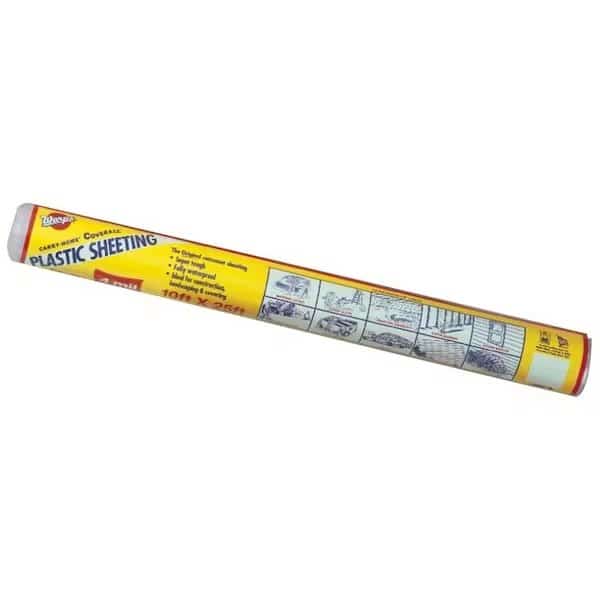 Polyethylene Sheeting, 25 ft L, 10 ft W, Black