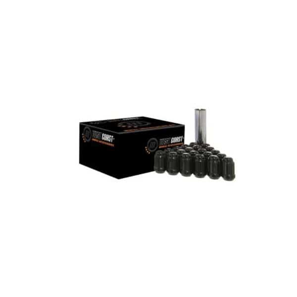 WHEEL INSTALLATION KIT 5 Lug Kit 12 Inch x 20 Thread Size 60 Degree Conical Acorn Spline Drive