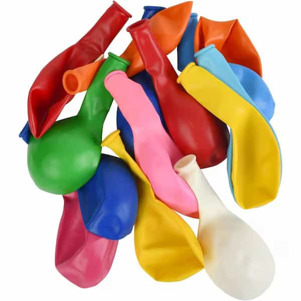 Latex Balloons, 12", Assorted, PK100
