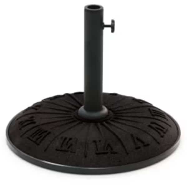 and BK Outdoor Resin Roman Numerical Umbrella Stand Black