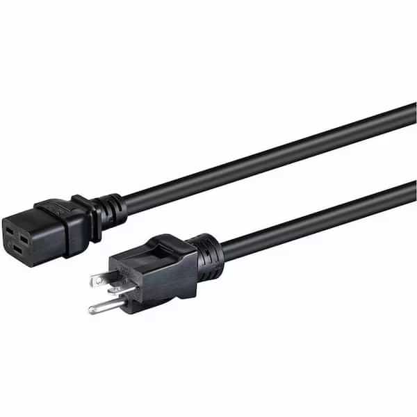 Heavy Duty Power Cord - NEMA 5-20P to IEC 60320 C19_ 12AWG_ 20A/2500W_