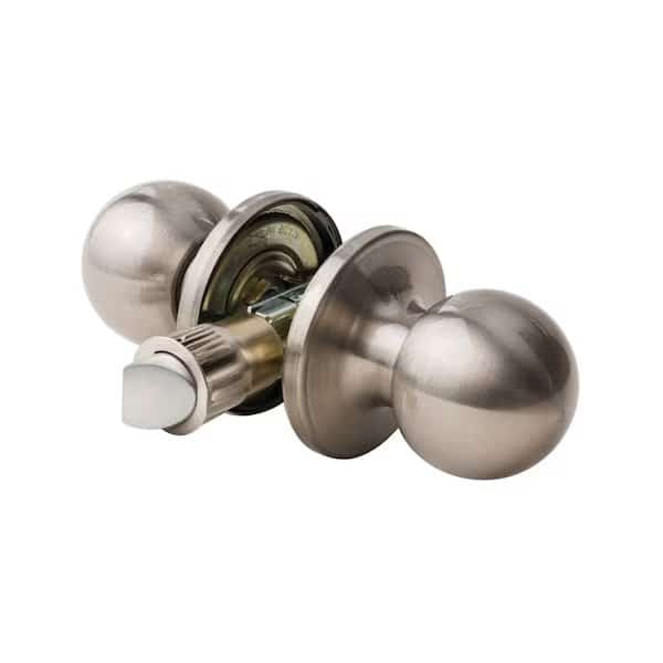 Saturn Knob Passage Lock Satin Nickel Finish