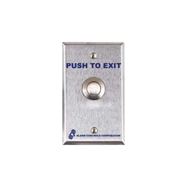 TS12 Anti-Vandal Single Gang Push to Exit Button Nickle Plated