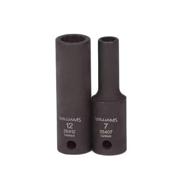3/8" Drive Impact Socket Black Industrial, Deep 3/8" D, 9mm 12Pt