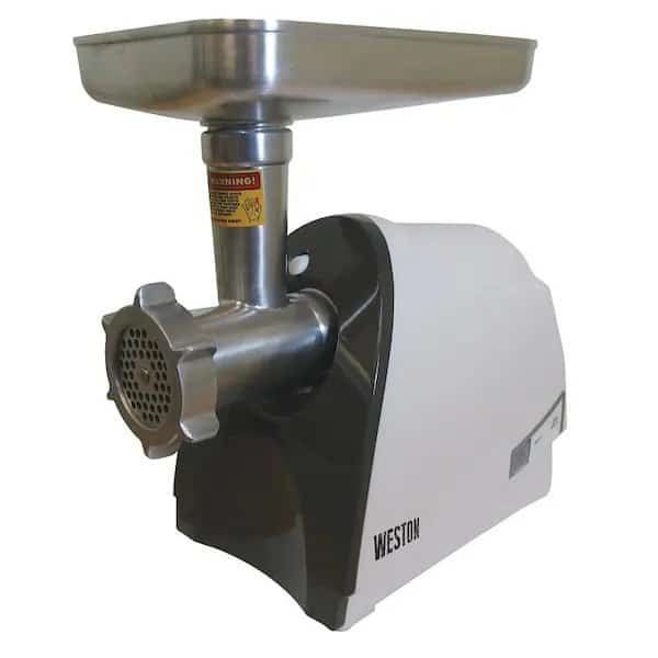 Weston 33-0201-W Electric Meat Grinder and Sausage Stuffer, 120 V, Silver