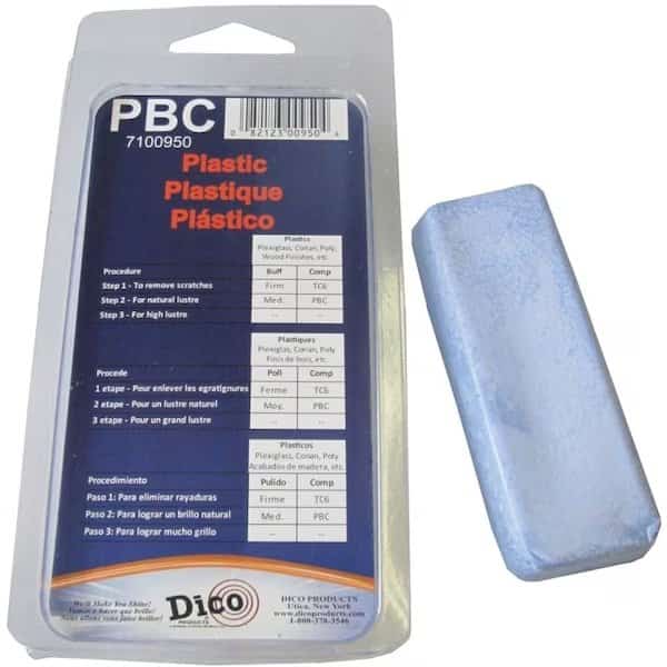 Buffing Compound, 12 in Thick, Plastic, Blue