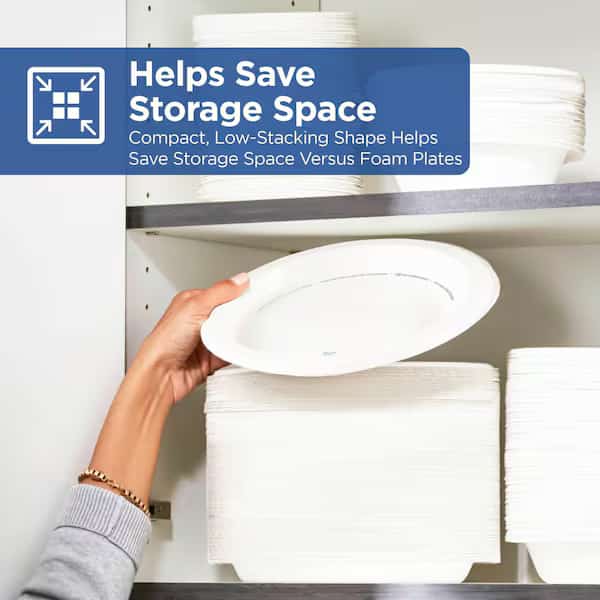 Disp Paper Plate, 8 1/2", Wht, SXP9W, PK500