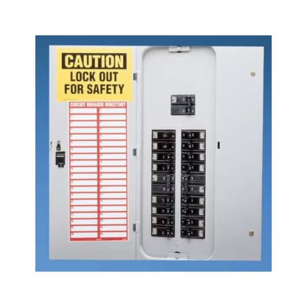 Circuit Breaker Directory Label, 13"H x 5.5" W, PK5