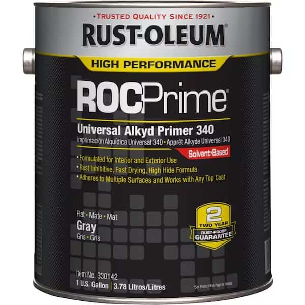 ROCPrime Universal Alkyd Primer 340, Gray, Flat, 1 Gallon