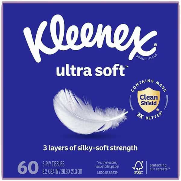 3 Ply Facial Tissue, 60 Sheets, Kimberly-Clark Professional, Mfr#: 54277