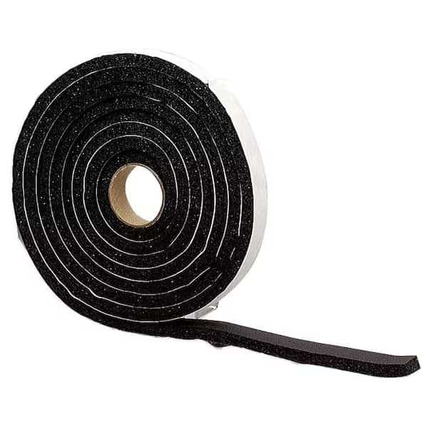 0 Premium Weatherstrip Tape, 14 x 12 in W, 10 ft L, Rubber, Black, M-D, Mfr#: 6577