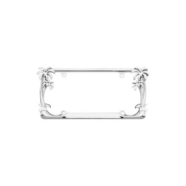 Cruiser Accessories 19003 Palm Tree License Plate Frame; Chrome
