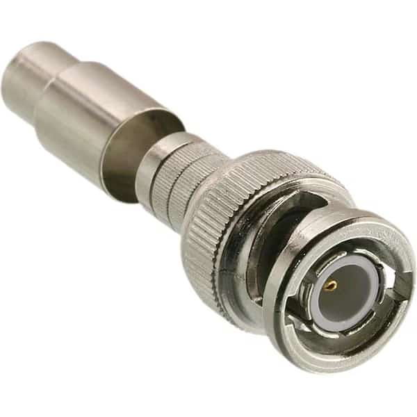 RG59 PVC, RG6 TFE BNC Male 2 Pc Cr, PK10