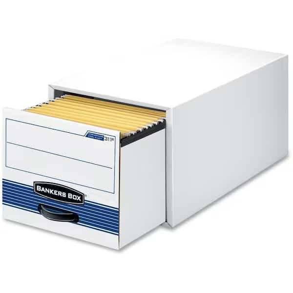 Banker Box,Drawer,Ltr,Wht/Blu,PK6, Mfr#: 311, BANKERS BOX