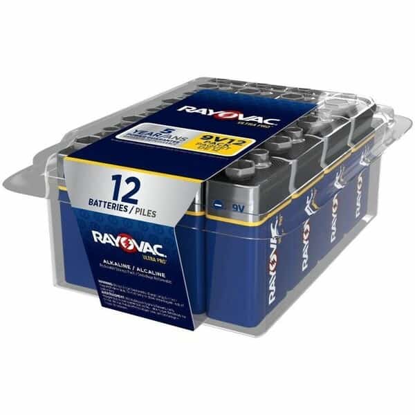 UltraPro 9V Alkaline Battery, 9V DC, PK12