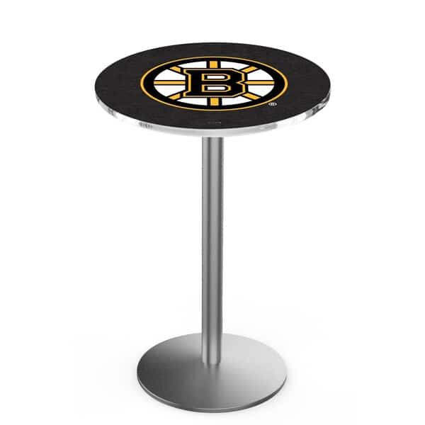 42" Stainless Steel Boston Bruins Pub Table, 36" dia. Top