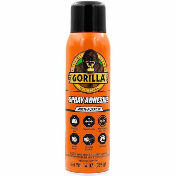 Spray Adhesive,14 fl oz,Aerosol Can, Mfr#: 6301502, GORILLA