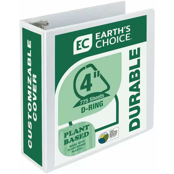 Binder, Biodegrade, D-Ring, 4", White