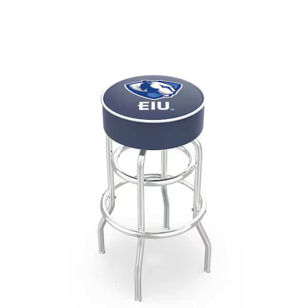 25" Eastern Illinois Cushion Seat, 2-Ring Chrome Swivel Bar Stool
