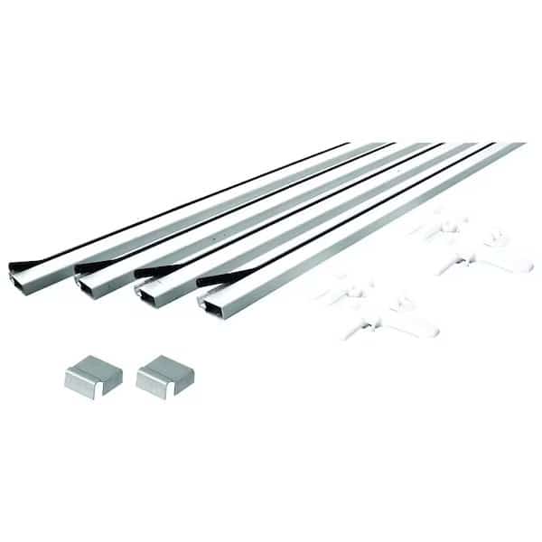 Screen Frame Kit, 4 ft L x 34 in W Dimensions, Aluminum, White, Painted, 10Piece