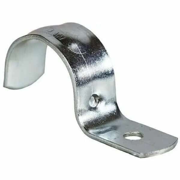 One Hole Strap, Conduit; Pipe Use, 2 in, Steel, Zinc Plated