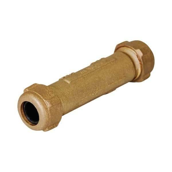 Compression Coupling Fitting with Packing Nut, Brass, 5" Length 3/4"