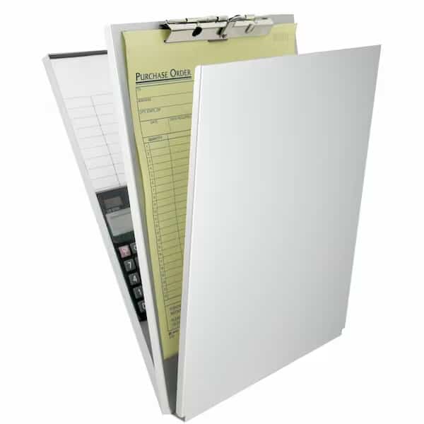 Saunders Recycled Aluminum Forms Holder, Top Opening, 8-1/2" x 12", Silver